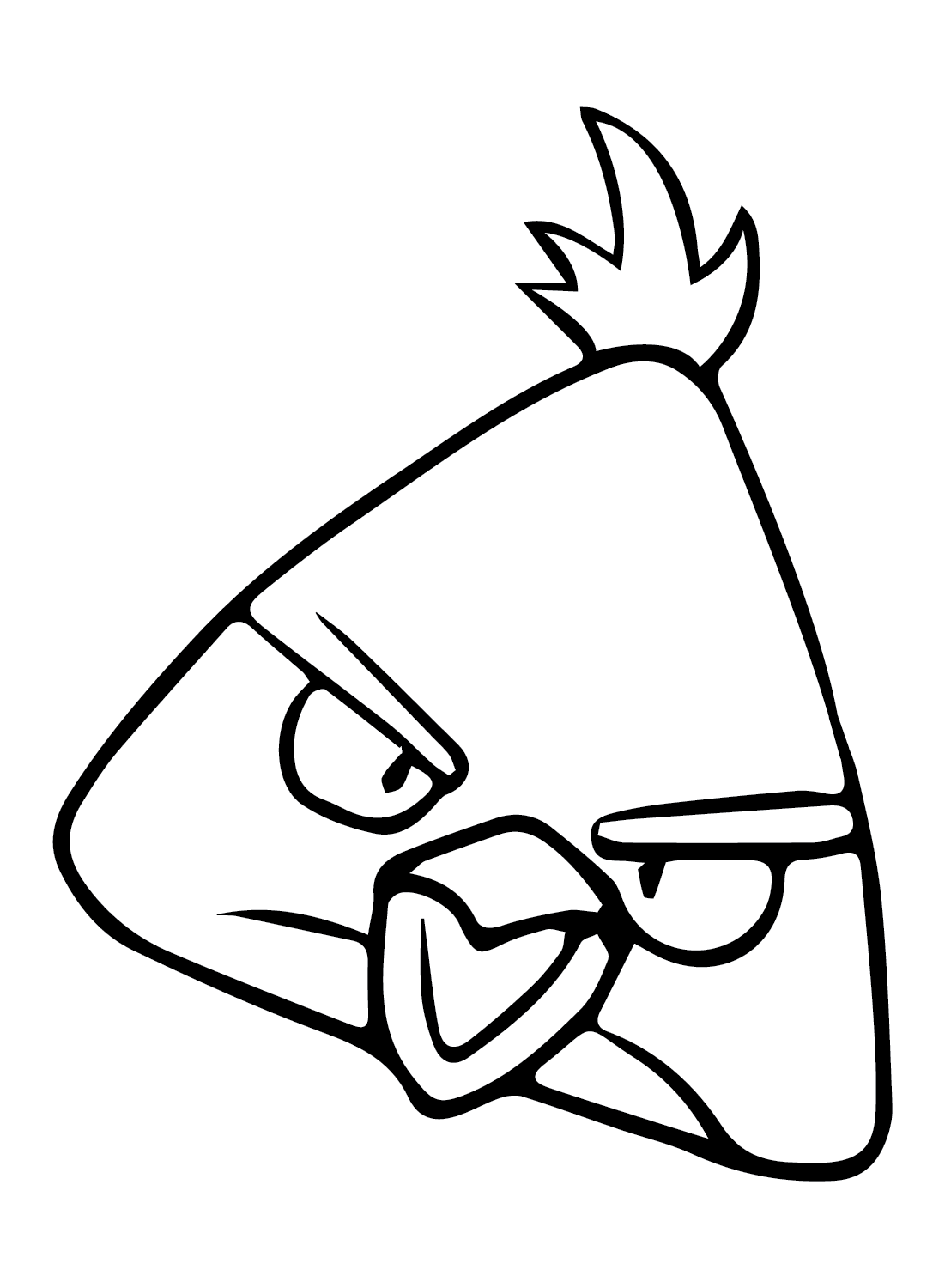 Chuck angry bird coloring pages printable for free download