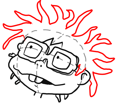 How to draw chuckie from rugrats with easy drawing tutorial