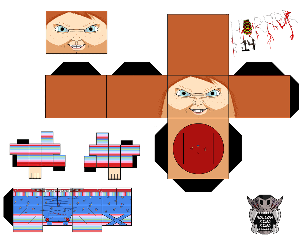 Chucky paper toy free printable papercraft templates
