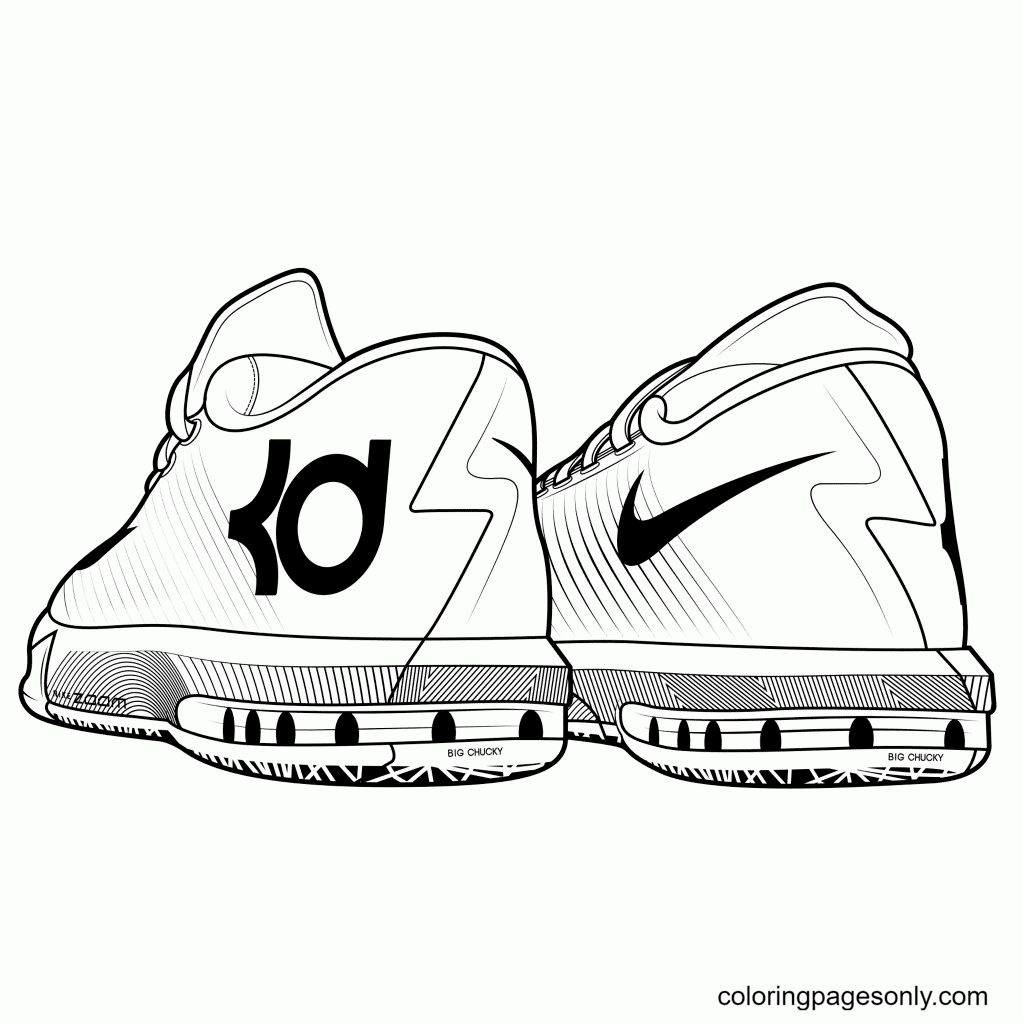 Kd shoes coloring page