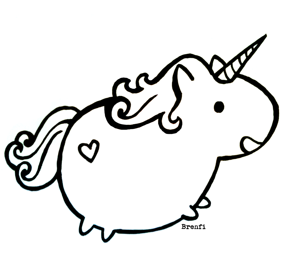 Chubby unicorn by brenfi on
