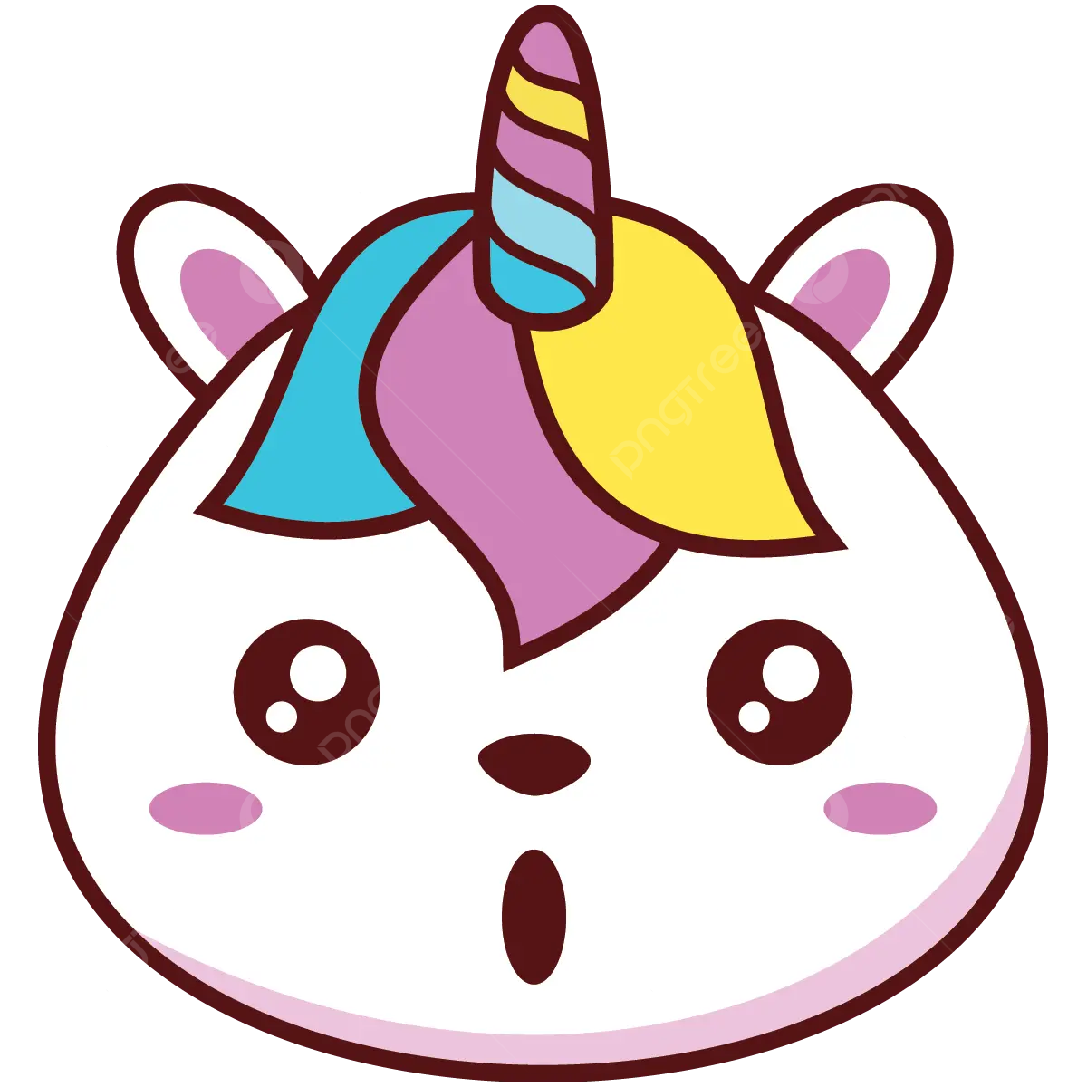 Shocked unicorn vector shocked unicorns cartoon unicorn png and vector with transparent background for free download
