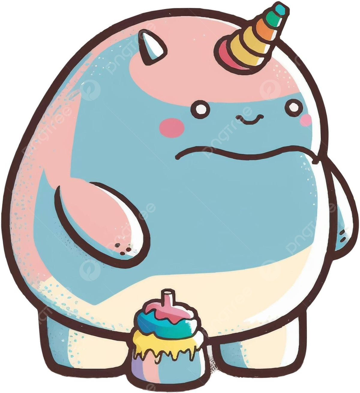 Chubby unicorn clipart png vector psd and clipart with transparent background for free download