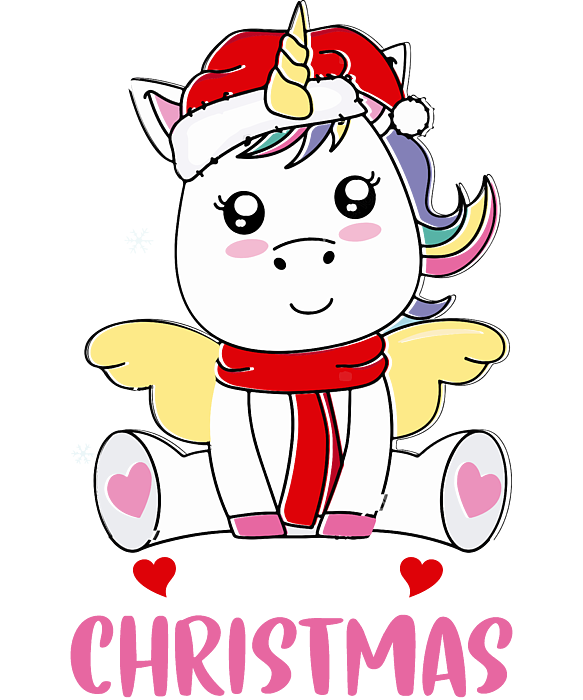Merry christmas cute unicorn t