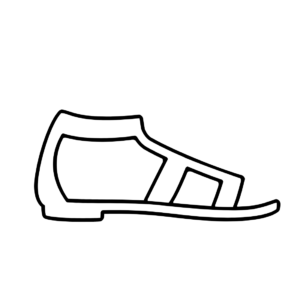 Sandals coloring pages printable for free download