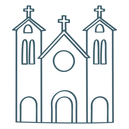Small church stroke png svg design for t