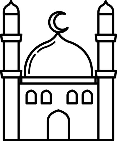 Mosque coloring page free printable coloring pages