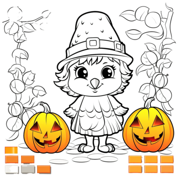 Halloween coloring pages for kids color by number halloween halloween halloween kids png transparent image and clipart for free download