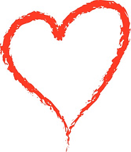 Red crayon heart â