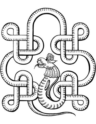 Indian design with snake coloring page free printable coloring pages