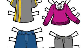 Victor in the afternoon a boy paper doll