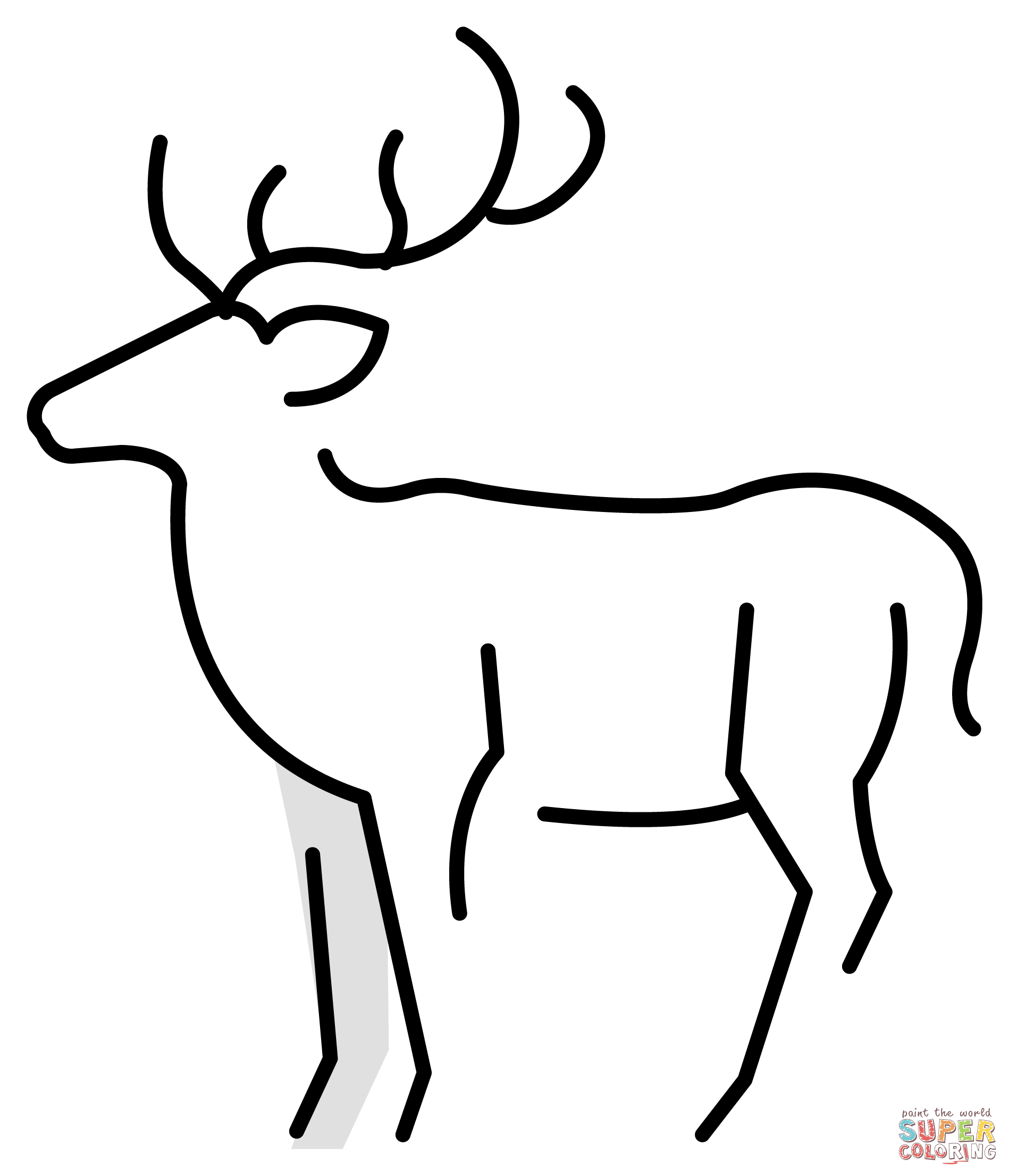Deer emoji coloring page free printable coloring pages