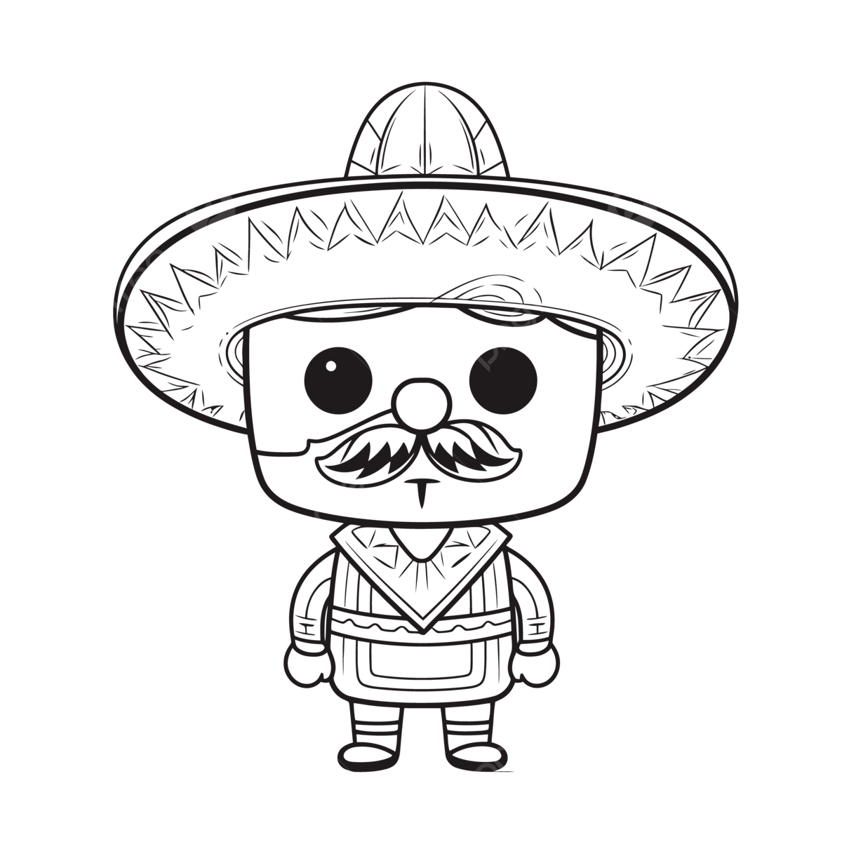 Mexican coloring page png transparent images free download vector files