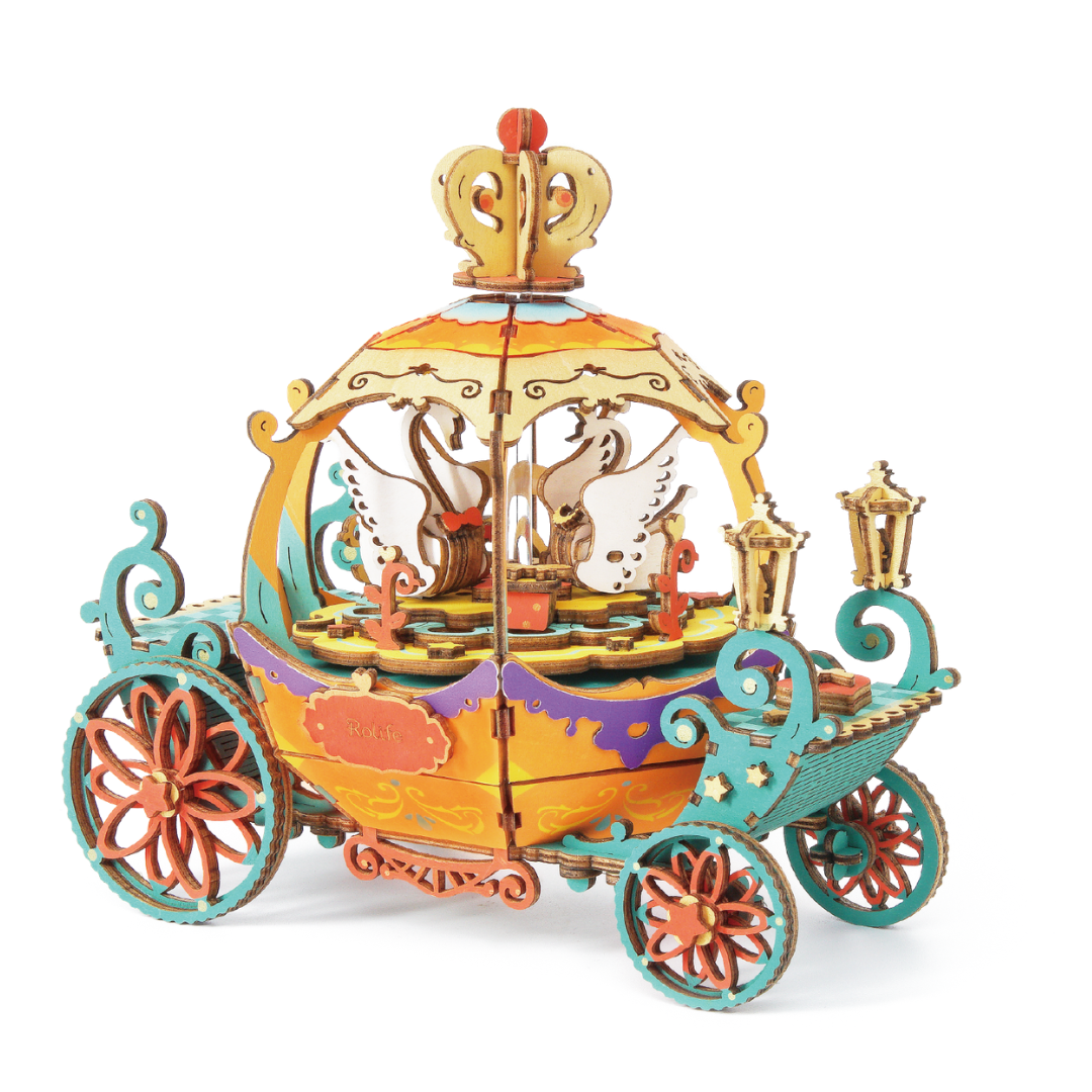 English edition robotime diy music box pumpkin carriage am