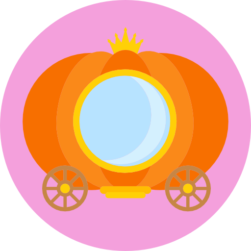 Transport pumpkin legend folklore fantasy fairy tale cinderella carriage icon