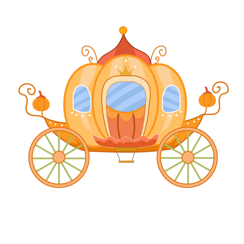 Cartoon princess fairy tale carriage color png images ai free download