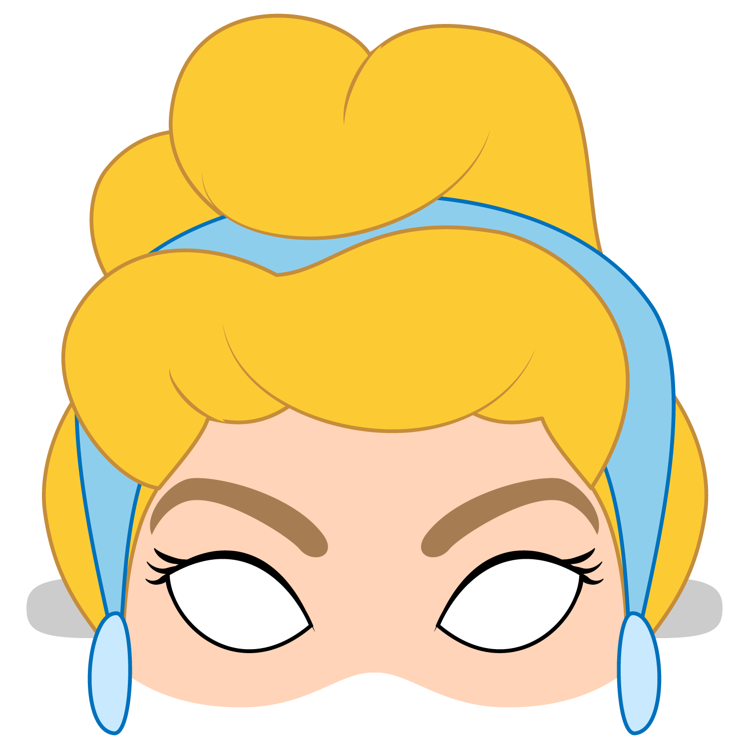 Cinderella mask template free printable papercraft templates