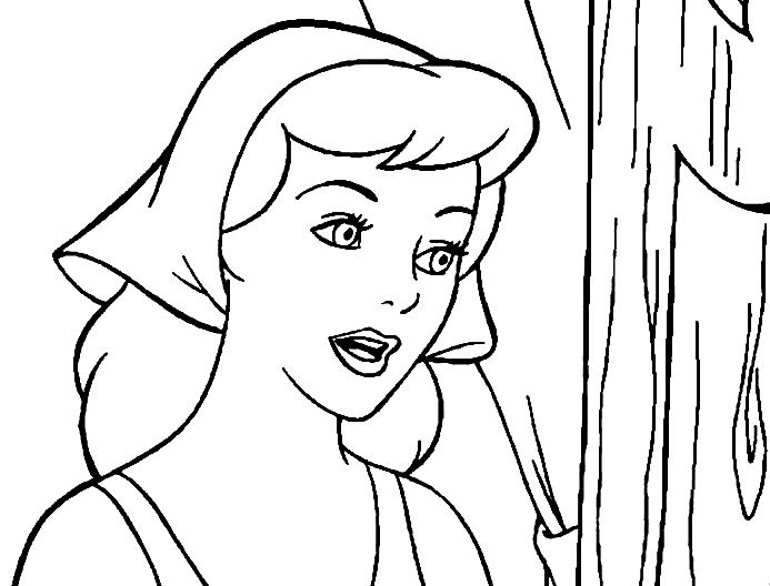 Cinderella have a pretty face from cinderella coloring pages