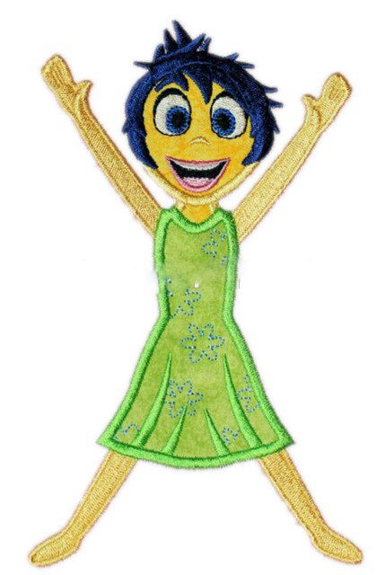Inch joy inside out in movie tv series costume embroidered iron on sew patch tshirt transfer motif applique