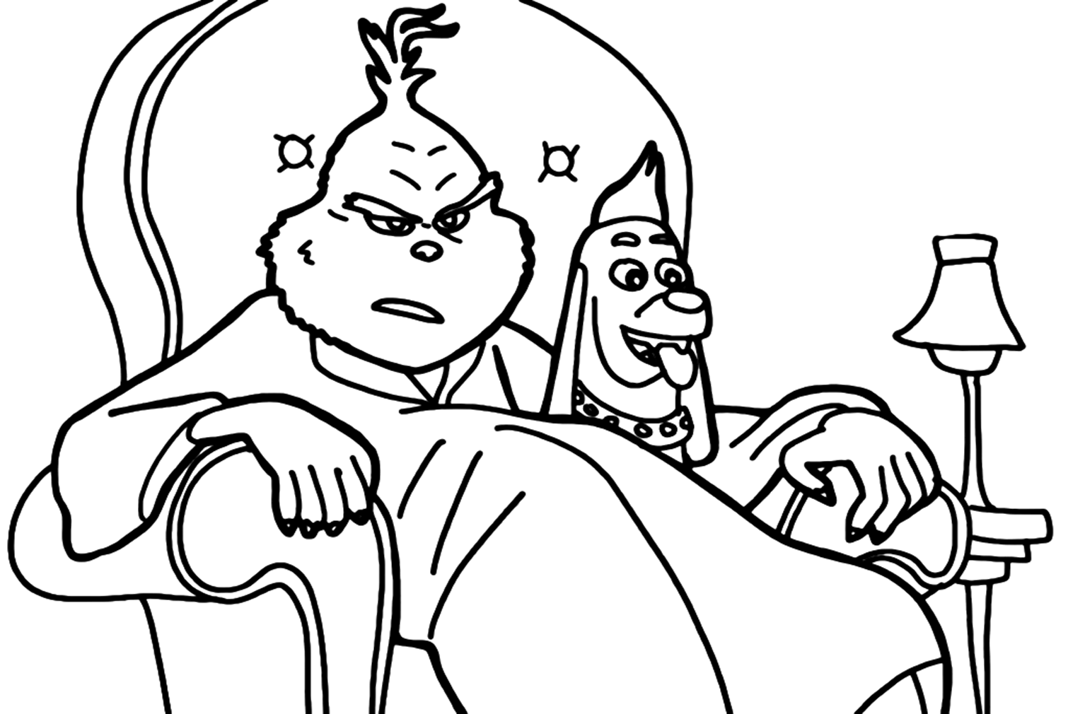 El grinch y betty lou who coloring pages