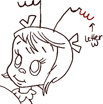 How to draw cindy lou who from how the grinch stole christmas in easy steps