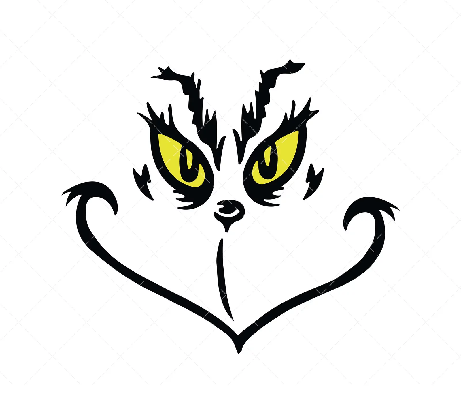 Grinch face mask template free printable