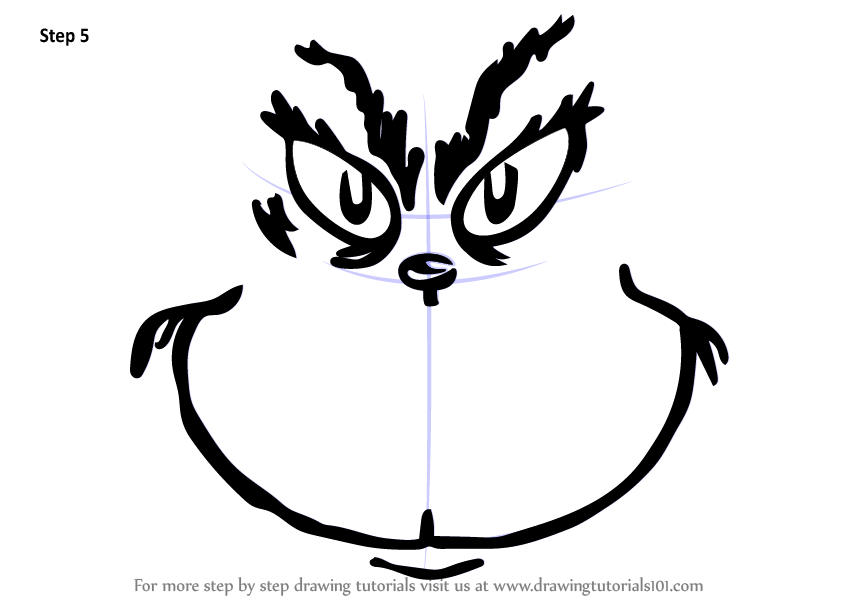 Learn how to draw the grinch easy grinch step by step drawing tutorials easy christmas drawings grinch drawing christmas drawing