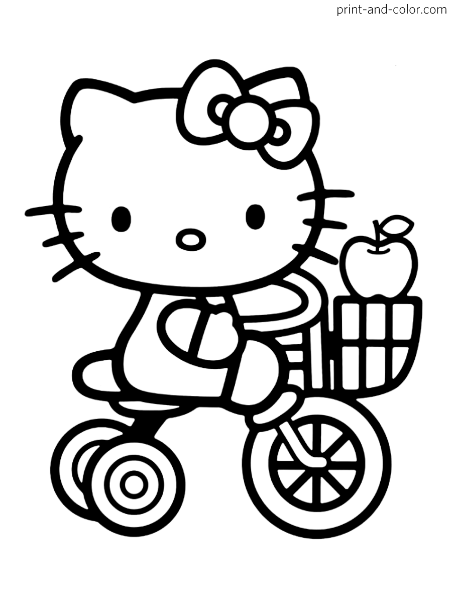 Hello kitty coloring pages print and color