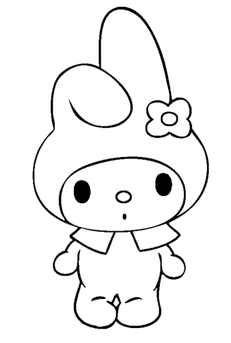 Easy sanrio coloring page