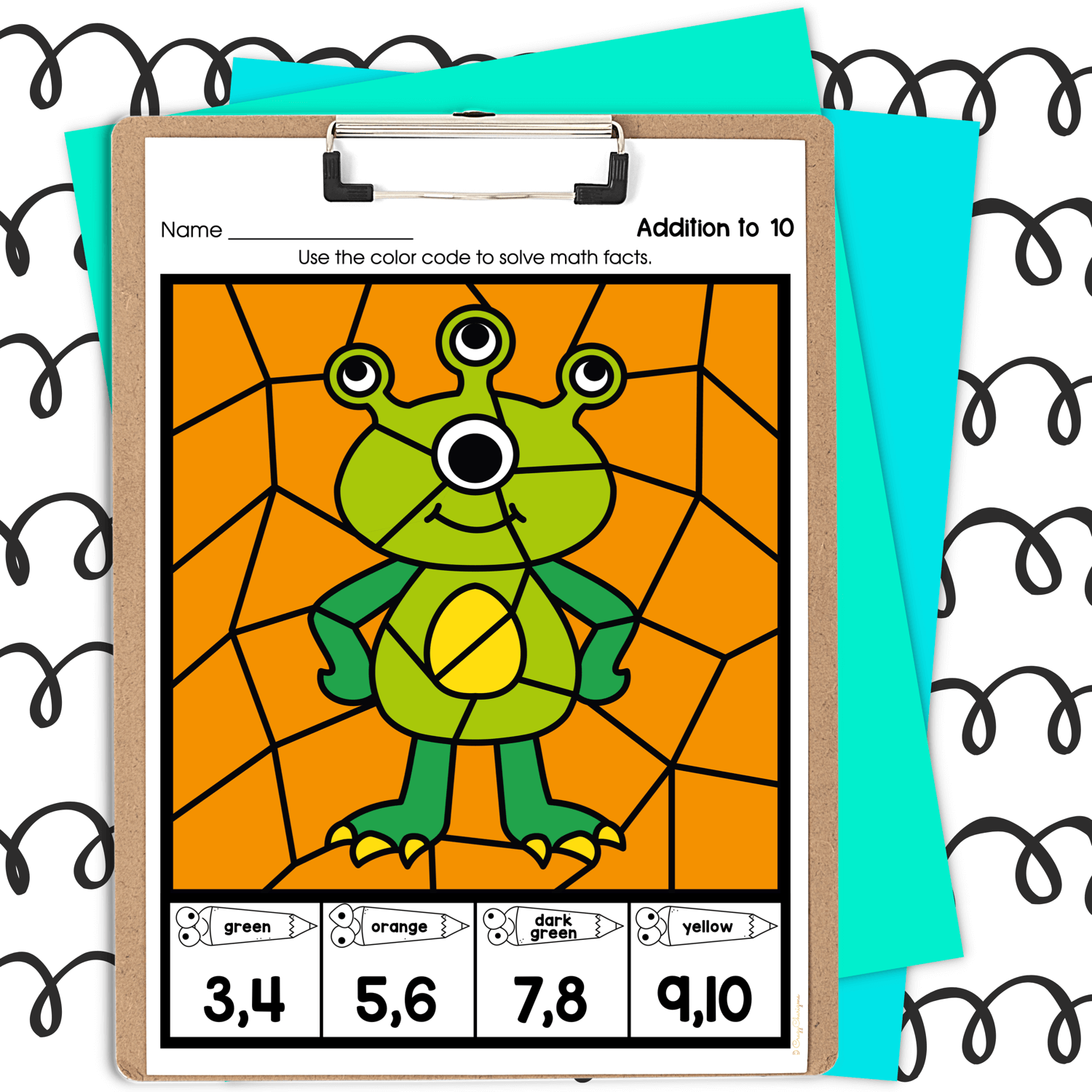 Addition and subtraction color by code worksheets made by teachers