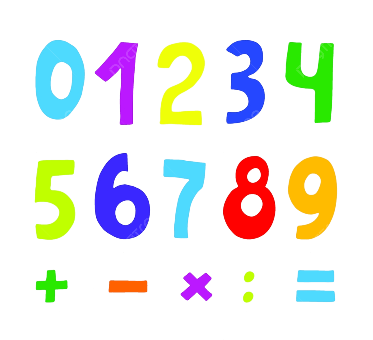 Number sets clipart transparent background set of color numbers text clip green png image for free download