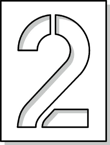 Stencil number set to â western safety sign