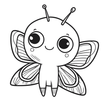 Cartoon butterfly coloring page png transparent images free download vector files