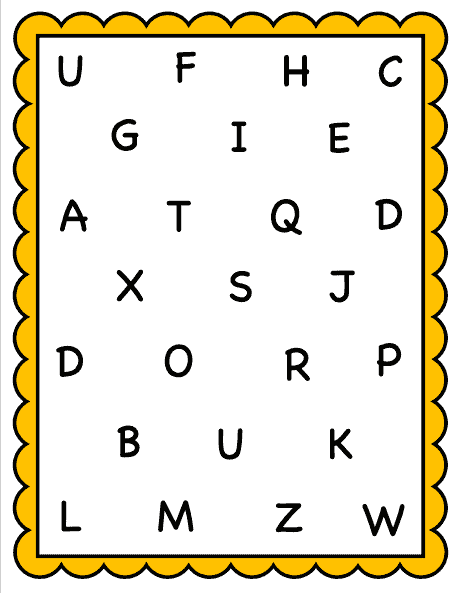 Alphabet letter hunt worksheets