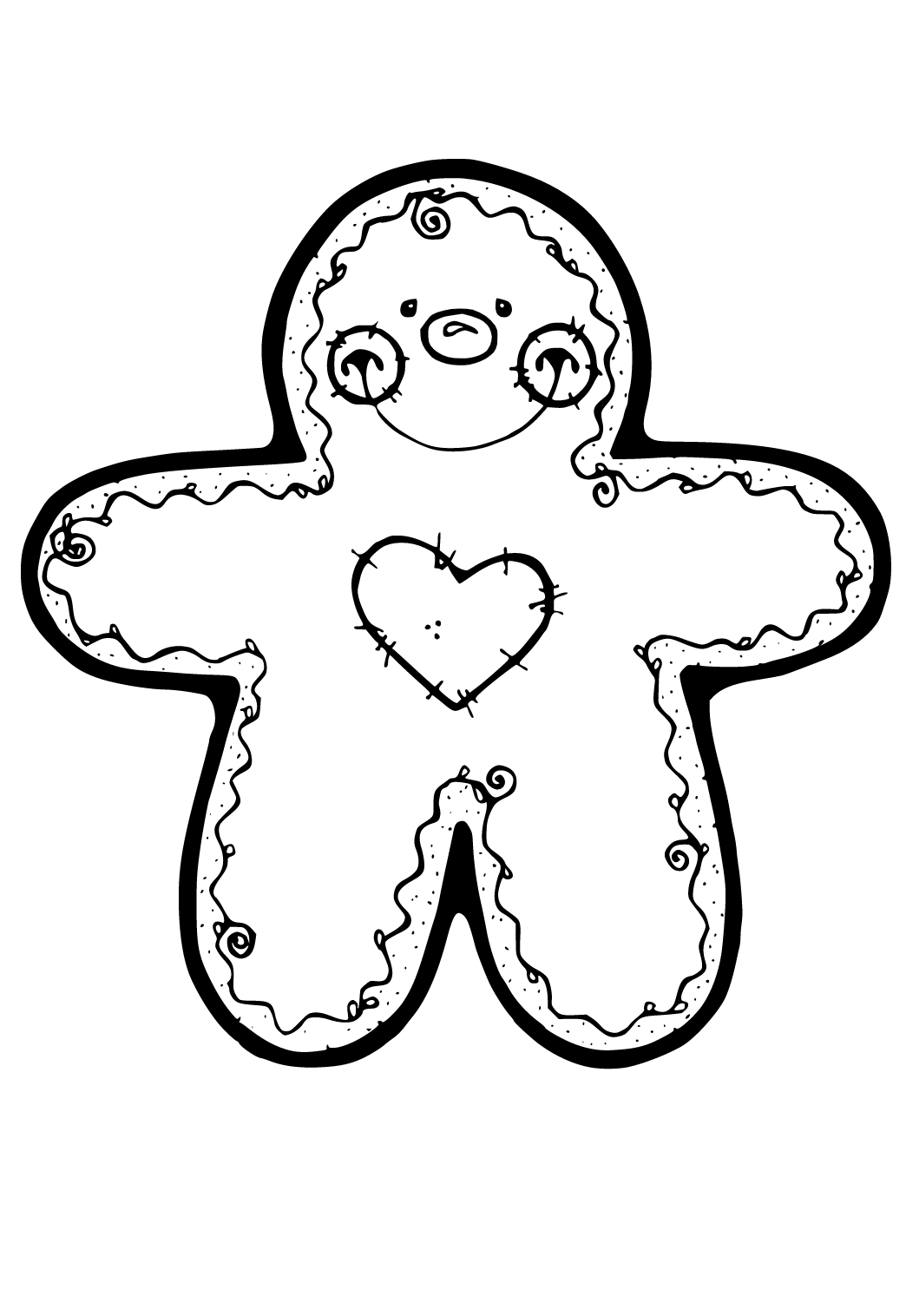 Free printable gingerbread man emoji coloring page sheet and picture for adults and kids girls and boys