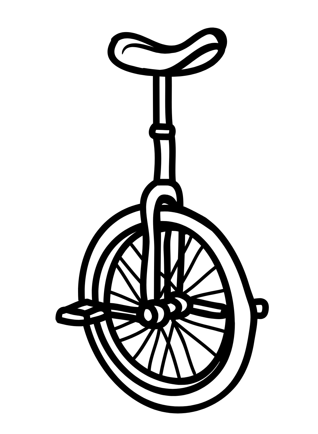 Unicycle coloring pages