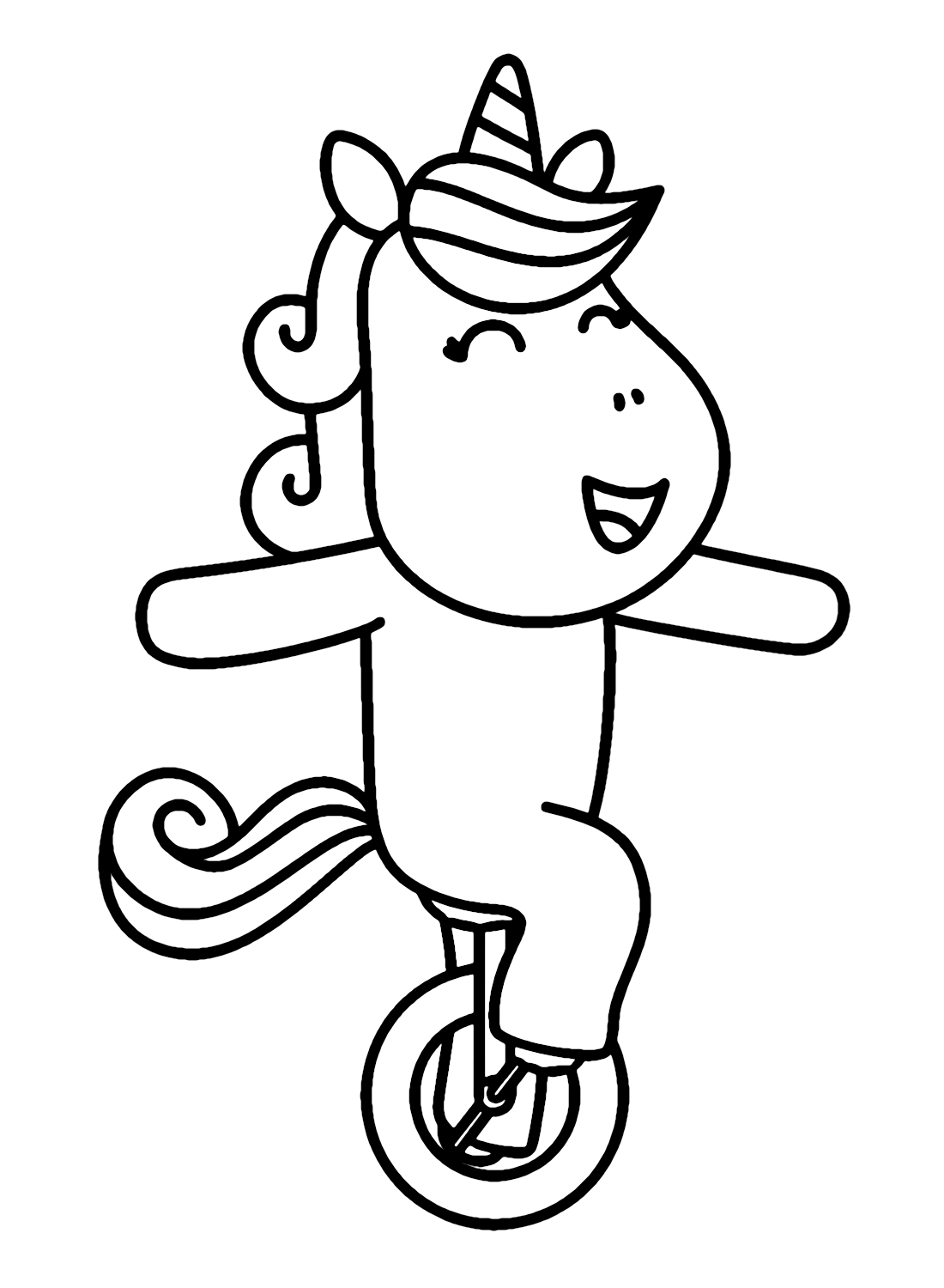 Unicycle coloring pages