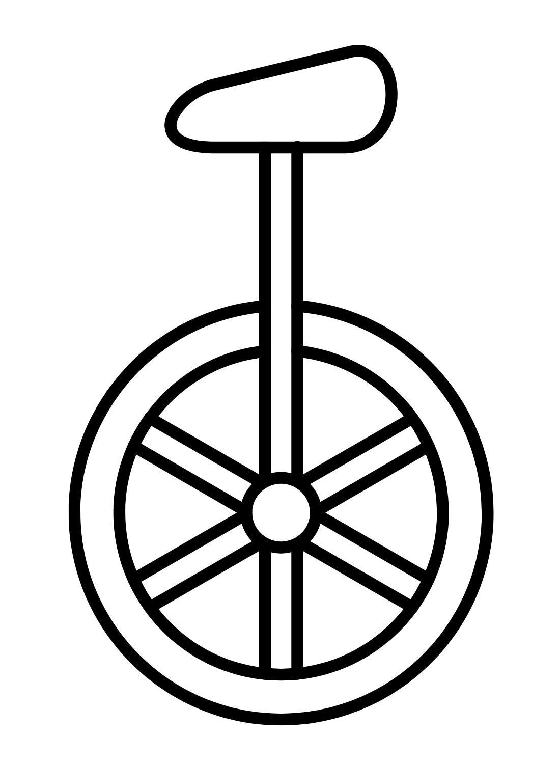 Unicycle coloring pages