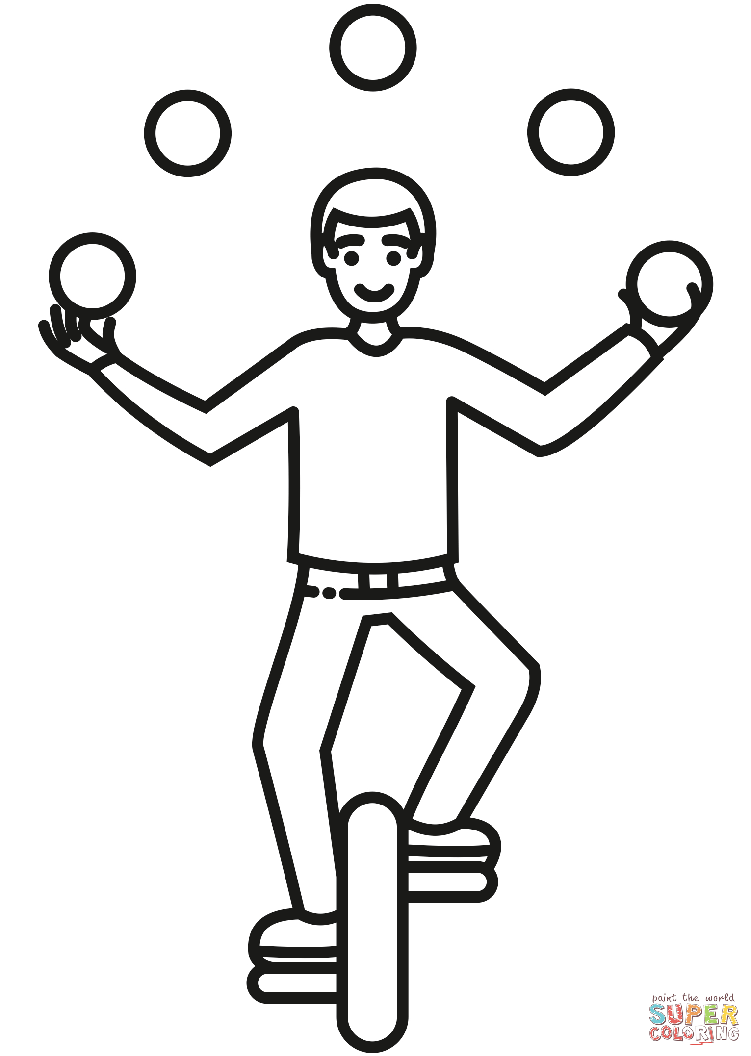 Juggler coloring page free printable coloring pages