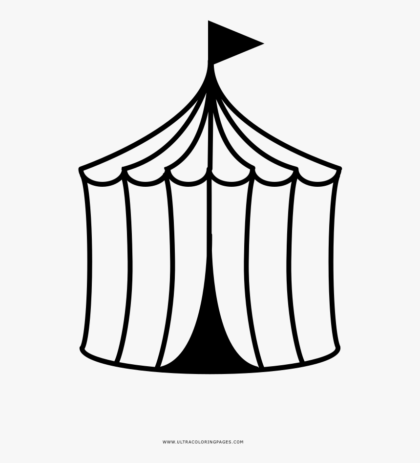 Circus tent coloring page