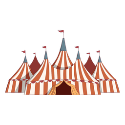 Colored circus tents png svg design for t