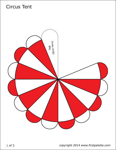 Miniature circus characters free printable templates coloring pages