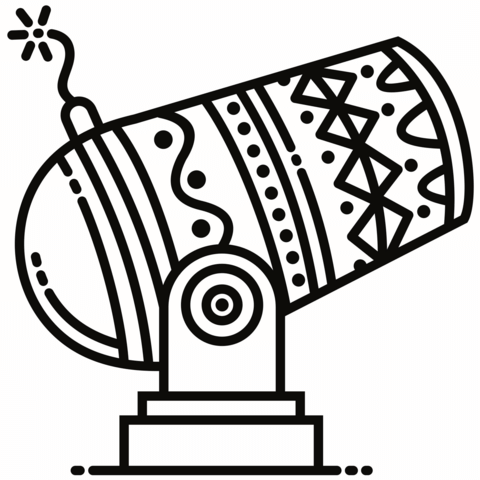 Circus cannon coloring page free printable coloring pages