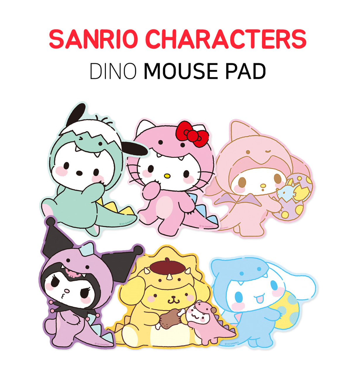 Sanrio characters dino mousepad designs