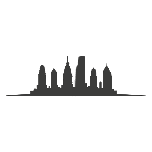 Philadelphia skyline silhouette png svg design for t