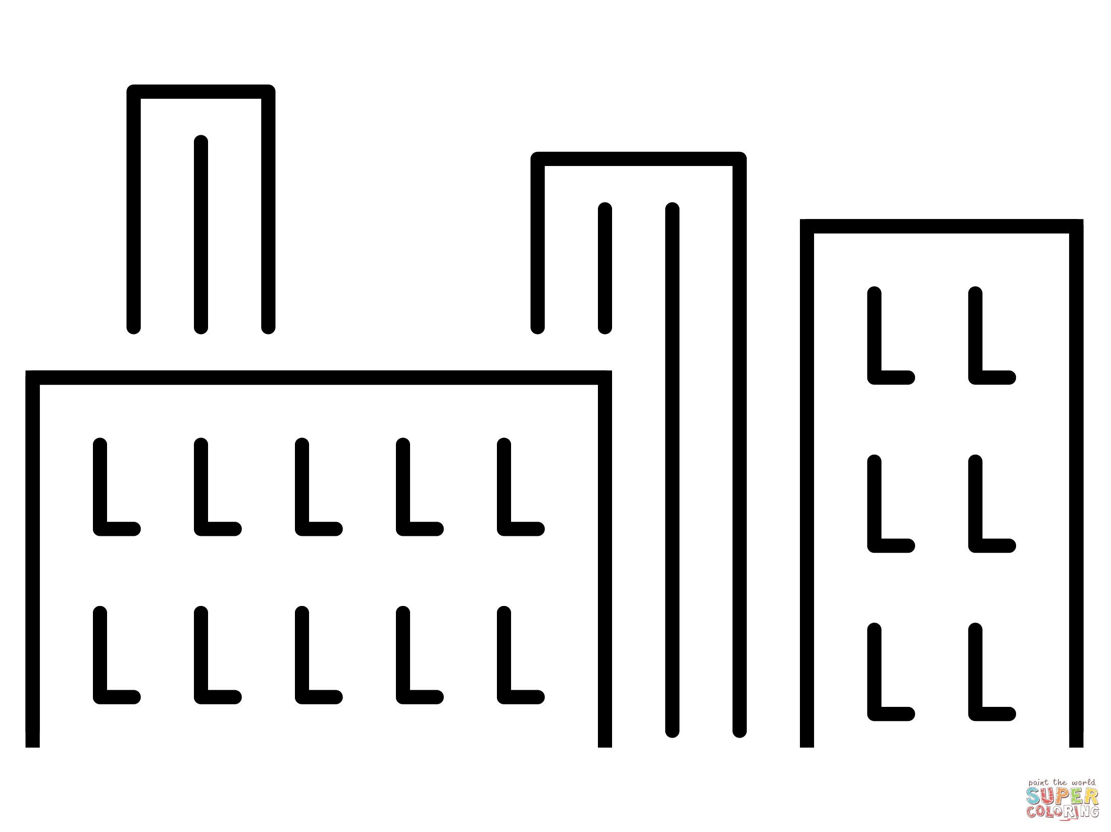 Cityscape emoji coloring page free printable coloring pages