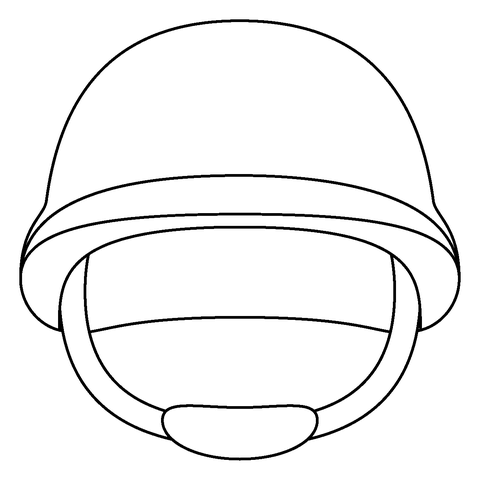 Military helmet emoji coloring page free printable coloring pages