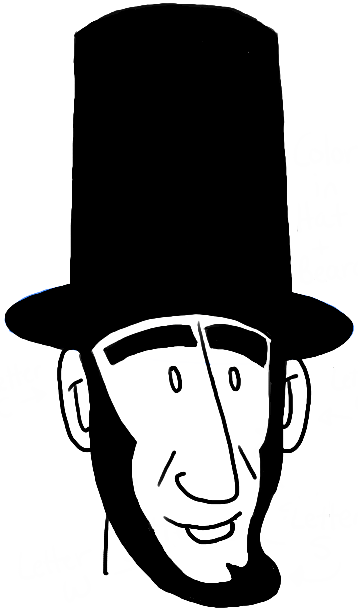 How to draw cartoon abe lincoln with easy steps tutorial