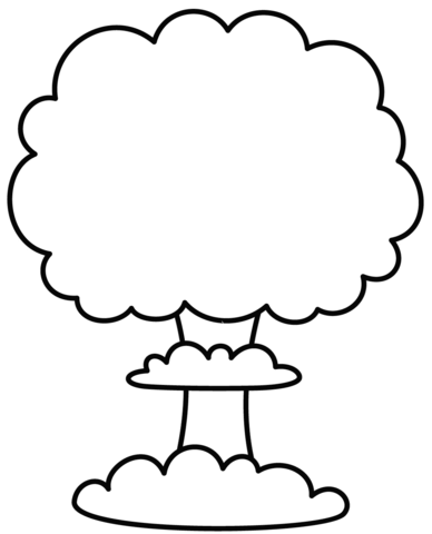 Nuclear explosion coloring page free printable coloring pages