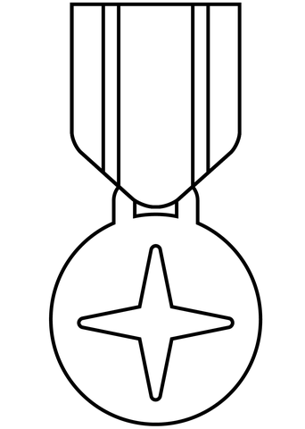 Military medal emoji coloring page free printable coloring pages